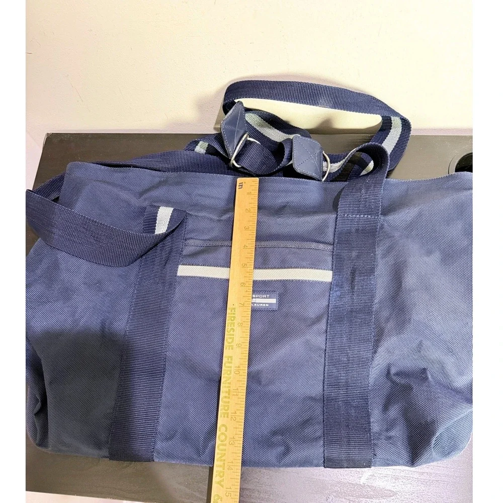 Polo Sport Ralph Lauren Navy Canvas Travel Weekend Tote Bag Vintage Blue